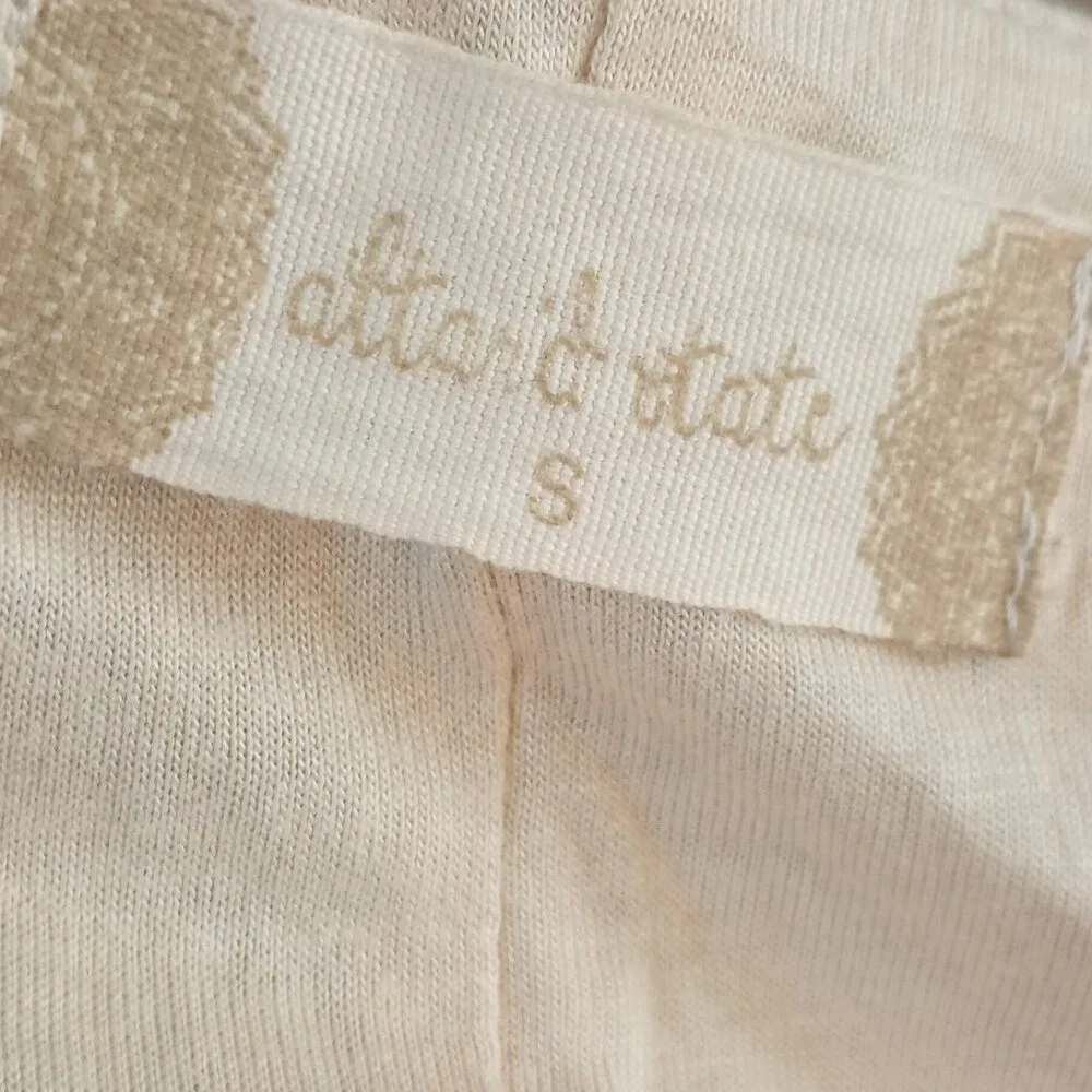 Altard State Lace Sequins Dress S A-Line Off White Cap Sleeve Lined Stretch